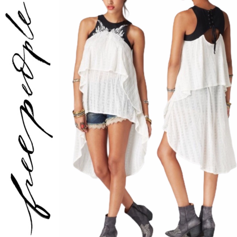 ✨ Free People Runaway Jersey Dark Night Tunic EUC